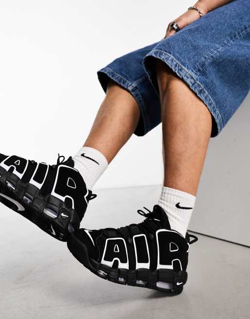 Nike Air More Uptempo '96 trainers in black and white | ASOS