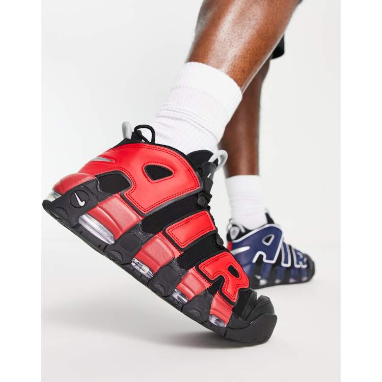 Nike Air More Uptempo '96 trainers in black, red and navy | ASOS