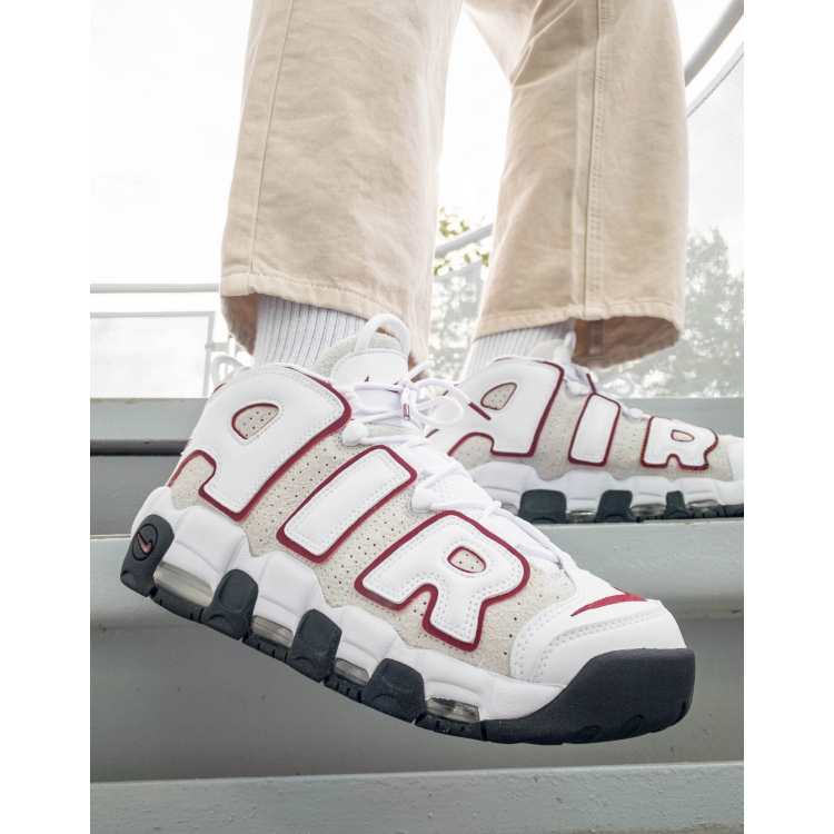 Nike air more uptempo store 96 red and white