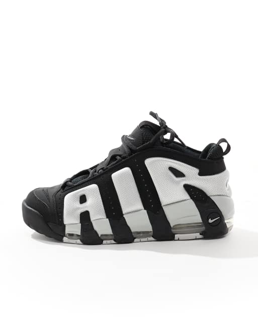 Nike Air More Uptempo Low sneakers in black and white ASOS