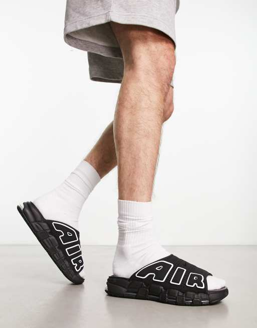 Nike - Air More Uptempo - Slippers in zwart, 4 van 4