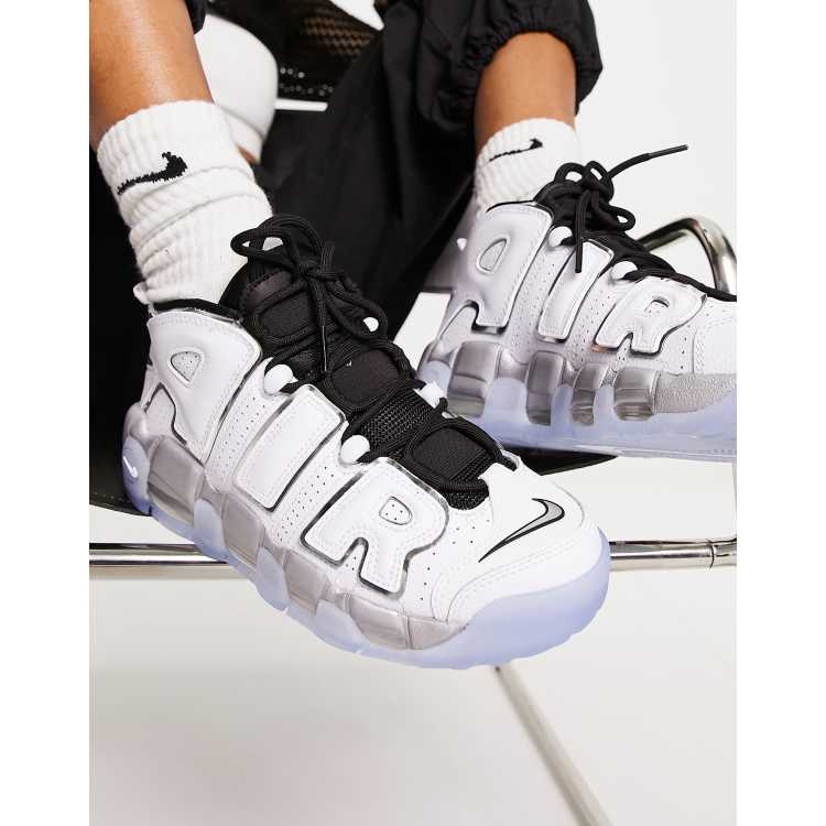 Nike air more store uptempo womens silver