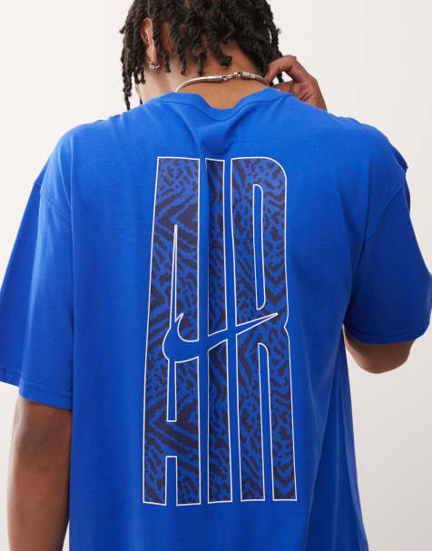 Nike – Air – Niebieski T-shirt z grafiką - view 1