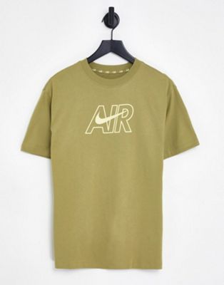 Nike Air oversized boyfriend t-shirt in barley beige