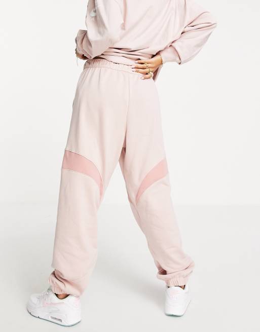 Nike Air oversized fleece joggers in pink oxford