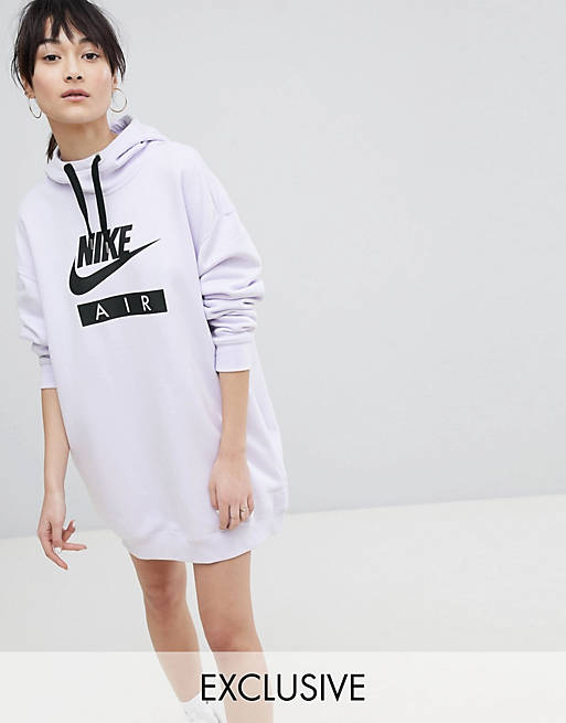 plan de estudios gatito No se mueve Nike Air Oversized Hoodie Dress In Lilac | ASOS