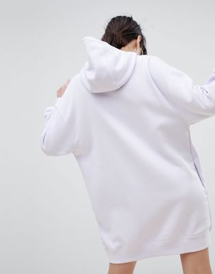 white oversized hoodie dress