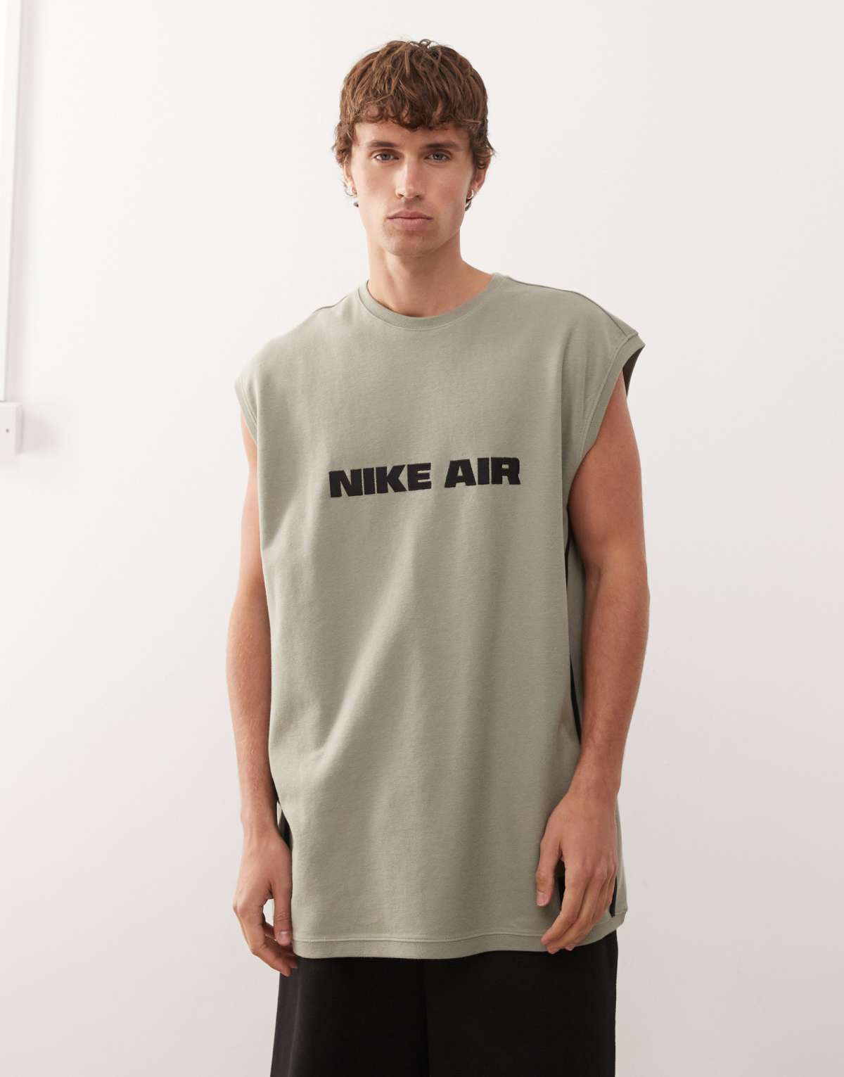 Nike Air oversized short sleeve jersey top in green