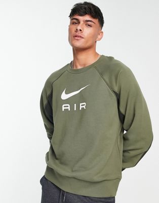 Nike air pack french terry sweat in olive