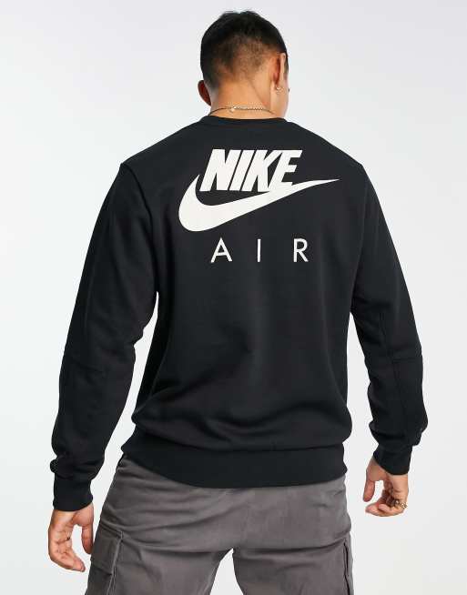 afschaffen Schuur Nauwgezet Nike Air paneled crew neck fleece sweatshirt in black | ASOS