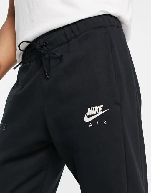 panelled cuffed fleece sweatpants in black ASOS