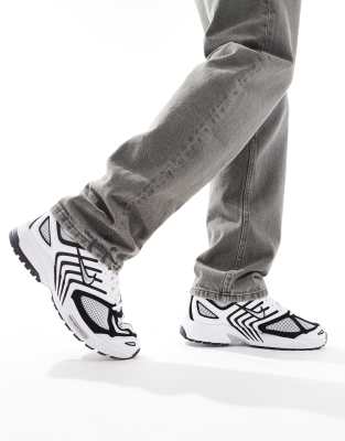 Nike - Air Pegasus 2005 - Baskets - Blanc, noir et argenté métallisé