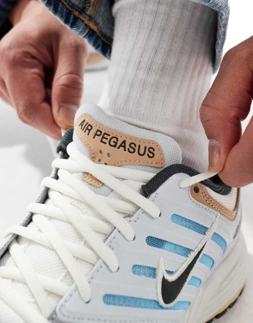 Nike Air Pegasus 2005 sneakers in white and blue, 4 of 5