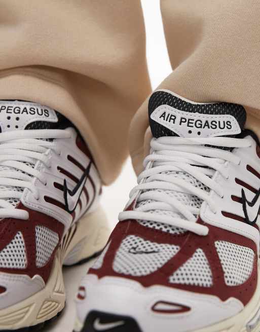 Nike Air Pegasus 2005 sneakers in white and red