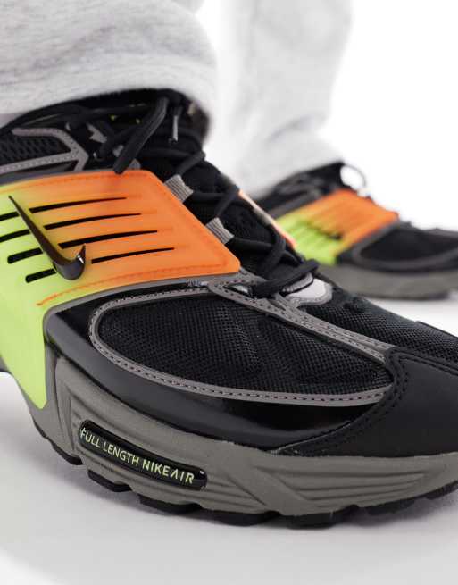 Nike Air Pegasus Wave sneakers in black and orange, 3 of 5