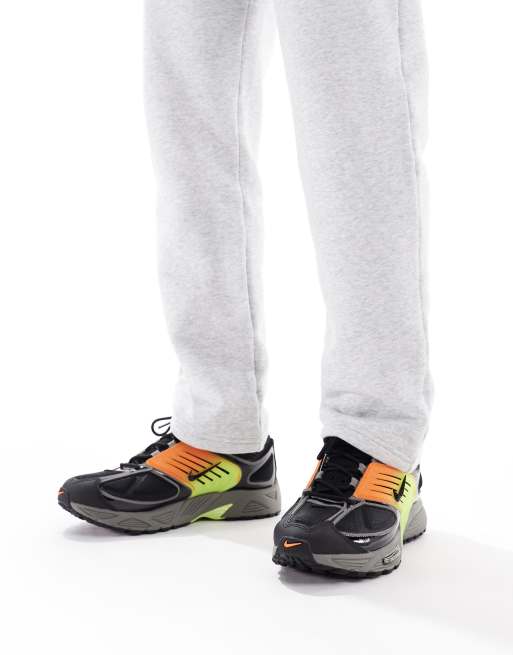 Nike Air Pegasus Wave sneakers in black and orange