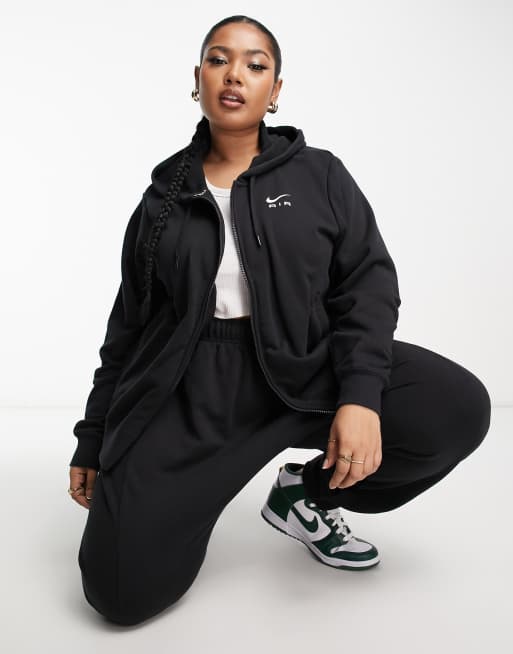 Nike Air Plus fleece hoodie in black ASOS