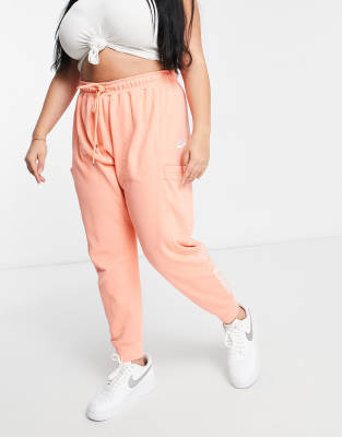 peach nike jogging suit