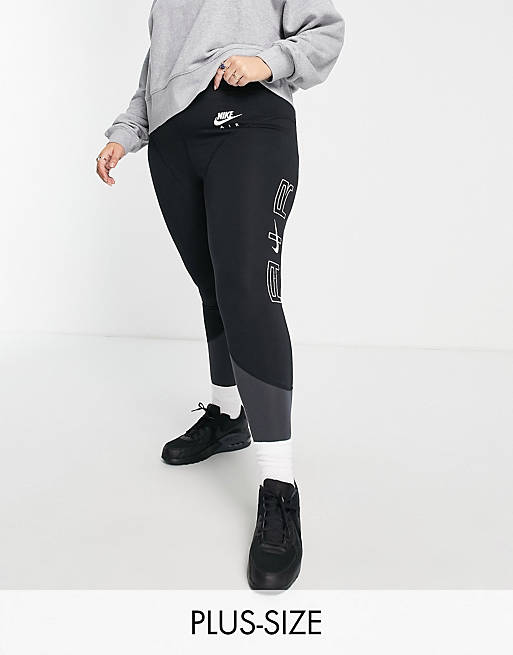 Nike Air Plus high rise leggings in black 