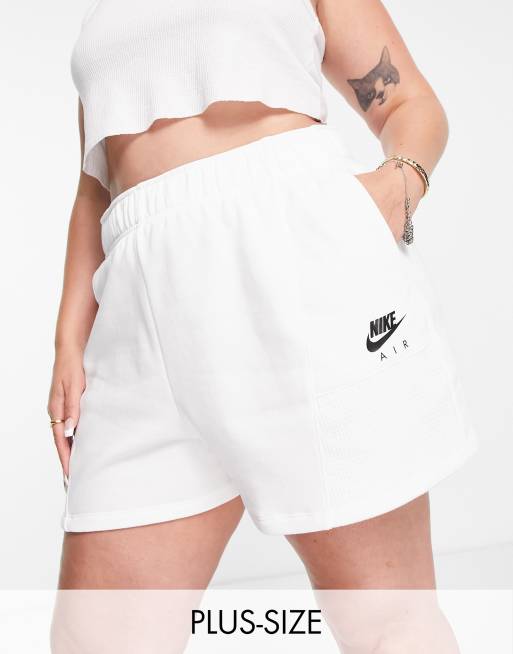 White plus size store nike shorts