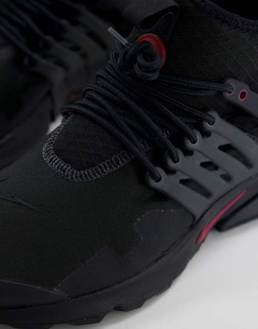 Nike Air Presto Middelhoge utility-sneakers in zwart ASOS