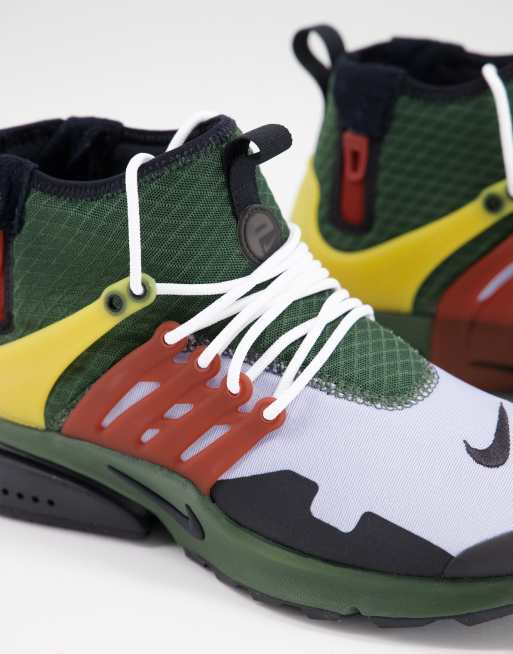 Nike – Air Presto – Mittelhohe Utility-Sneaker in Khaki und Gelb, 2 von 4