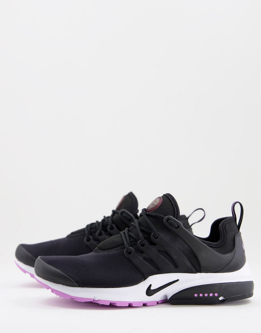 Nike Air Presto sneakers in black/violet shock