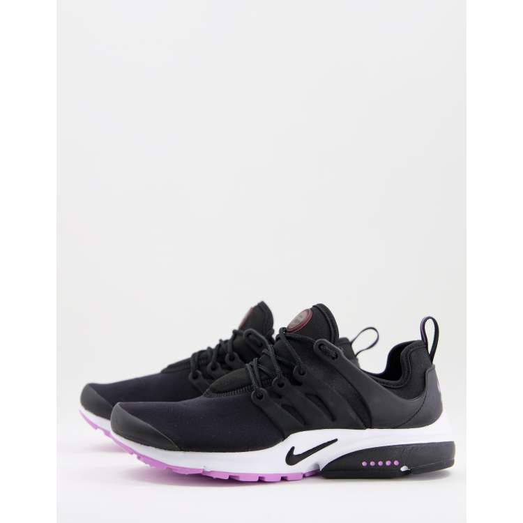 Nike Air Presto sneakers in black violet shock ASOS