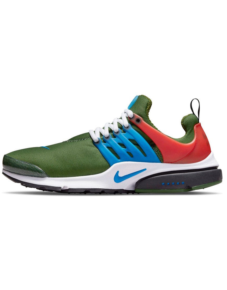 Nike Air Presto sneakers in forest green/photo blue