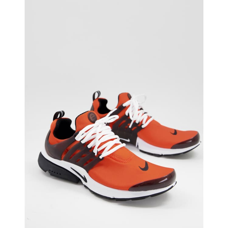 Nike presto white hot sale and orange