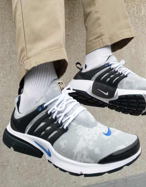 Nike presto grey hot sale and white