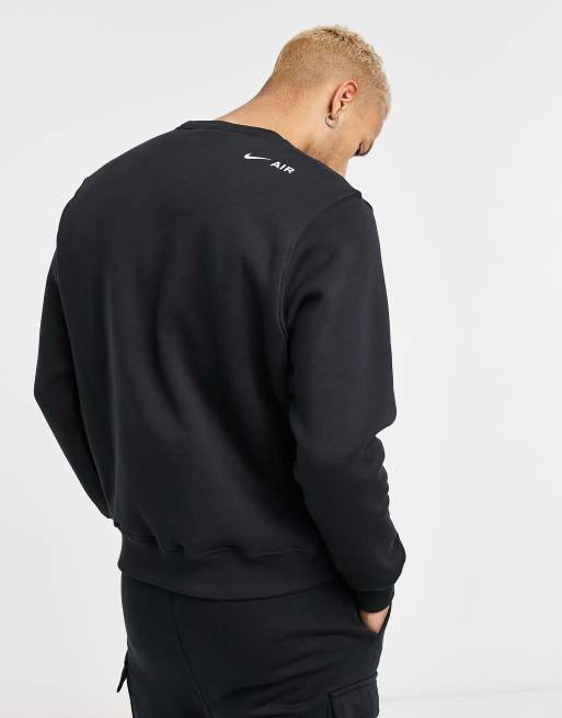 Nike Air Print Pack crew neck sweat in black