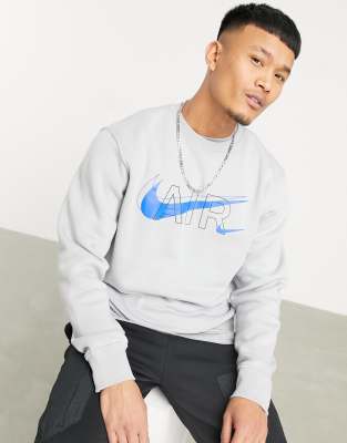 Blue Nike Swoosh Air Crew Sweatshirt JD Sports Global, 58% OFF