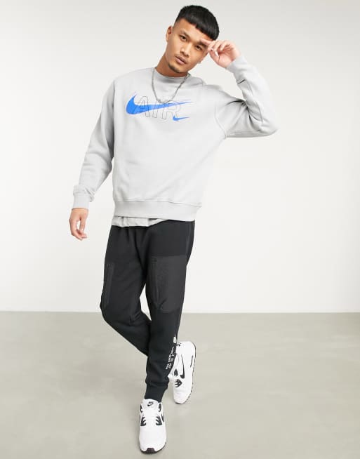 Blue Nike Swoosh Air Crew Sweatshirt JD Sports Global, 58% OFF