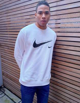 Nike Air Print Pack crew neck sweat in white | ASOS