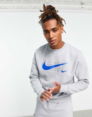 Nike Air Crew Neck Sweatshirt In Black white 59 OFF