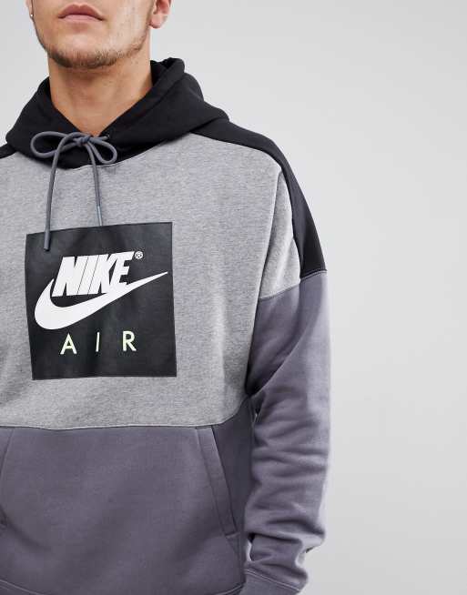 Nike Air Pullover Hood With Large Logo In Grey 886046-091 | ASOS