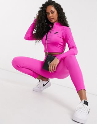 Nike Air Ribbed high neck pink long 