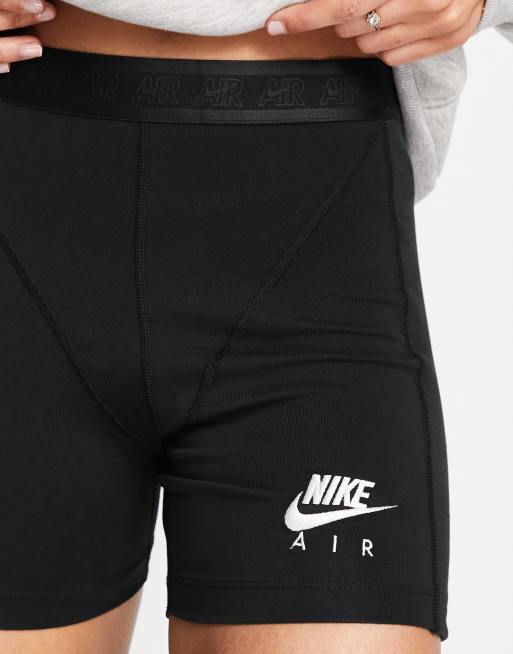 Nike Air ribbed legging shorts in black