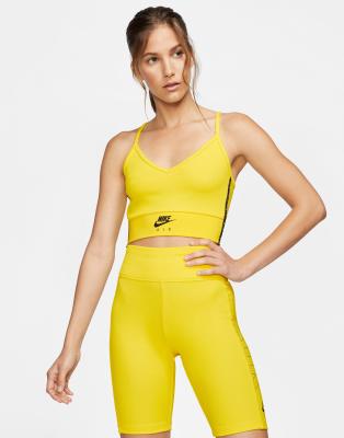 nike air ribbed strappy crop top