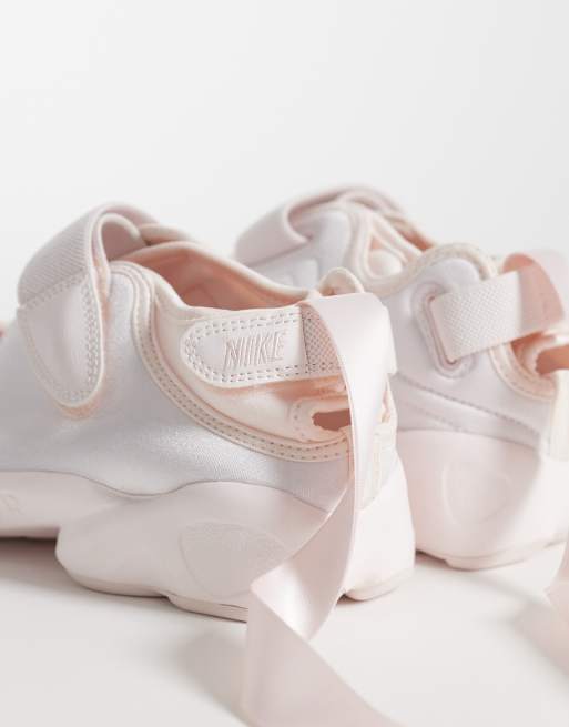 Nike - Air Rift - Baskets style ballerines en satin - Rose , 4 de 5