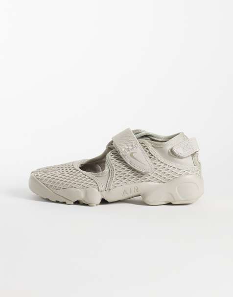 Nike Air Rift lace trainers in cream - view 1