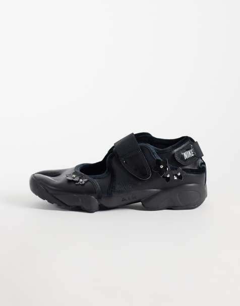 Nike Air Rift leather trainers in black - view 1