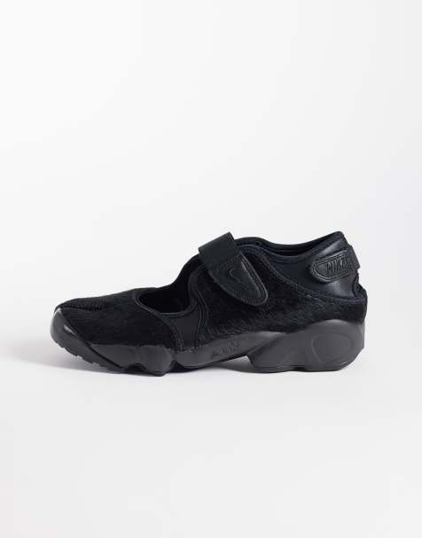 Nike Air Rift pony hair sneakers in black - view 1