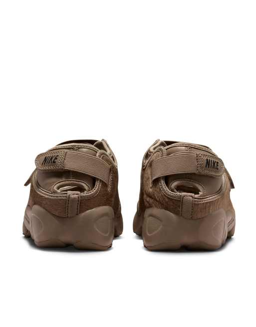 Nike Air Rift pony hair sneakers in brown, 3 of 4