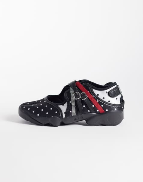 Nike Air Rift sneakers i svart och vitt med prickigt mönster - view 1