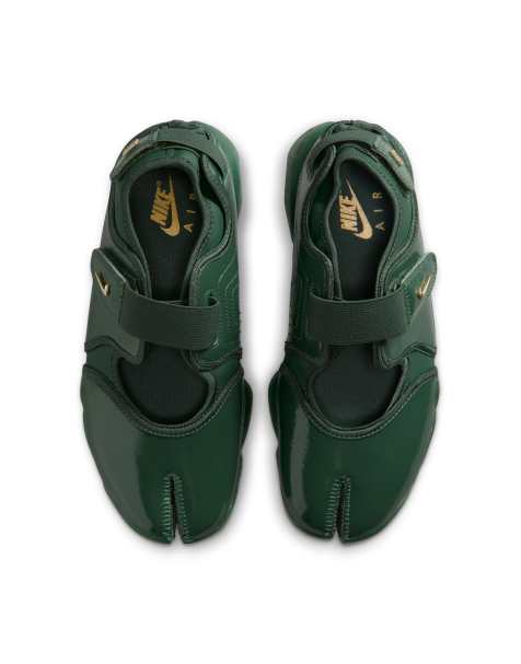 Nike Air Rift sneakers in patent green with gold detailing - view 1