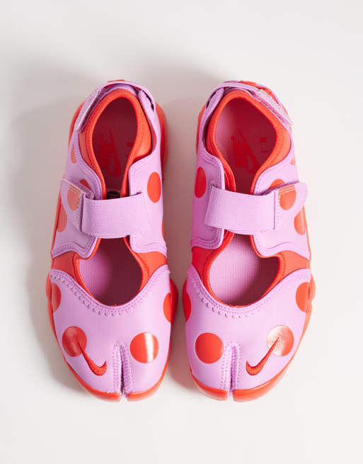 Nike Air Rift sneakers in pink and red polka dot print, 3 of 5