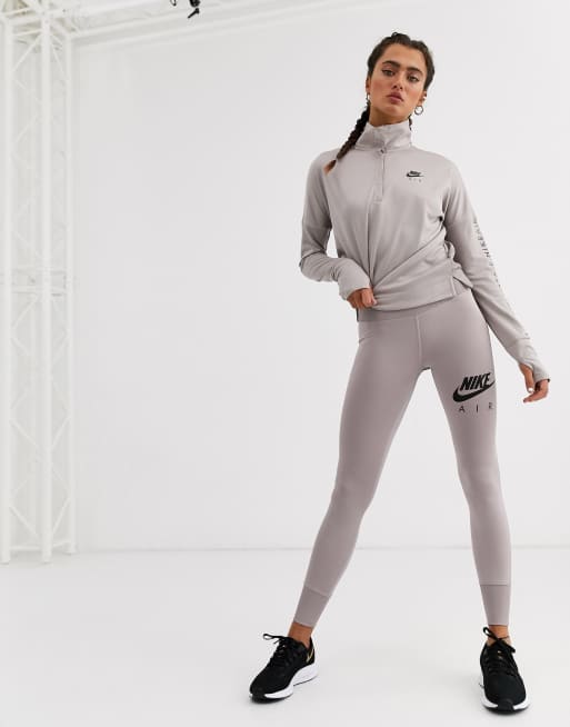 Nike air running leggings in grey on sale