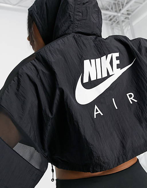 Nike Air Running cropped jacket in black
